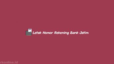 Letak Nomor Rekening Bank Jatim