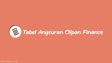 Tabel Angsuran Clipan Finance