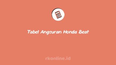 Tabel Angsuran Honda Beat