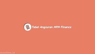 Tabel Angsuran MPM Finance