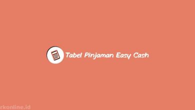 Tabel Pinjaman Easy Cash