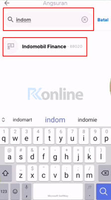 kode cabang Indomobil Finance